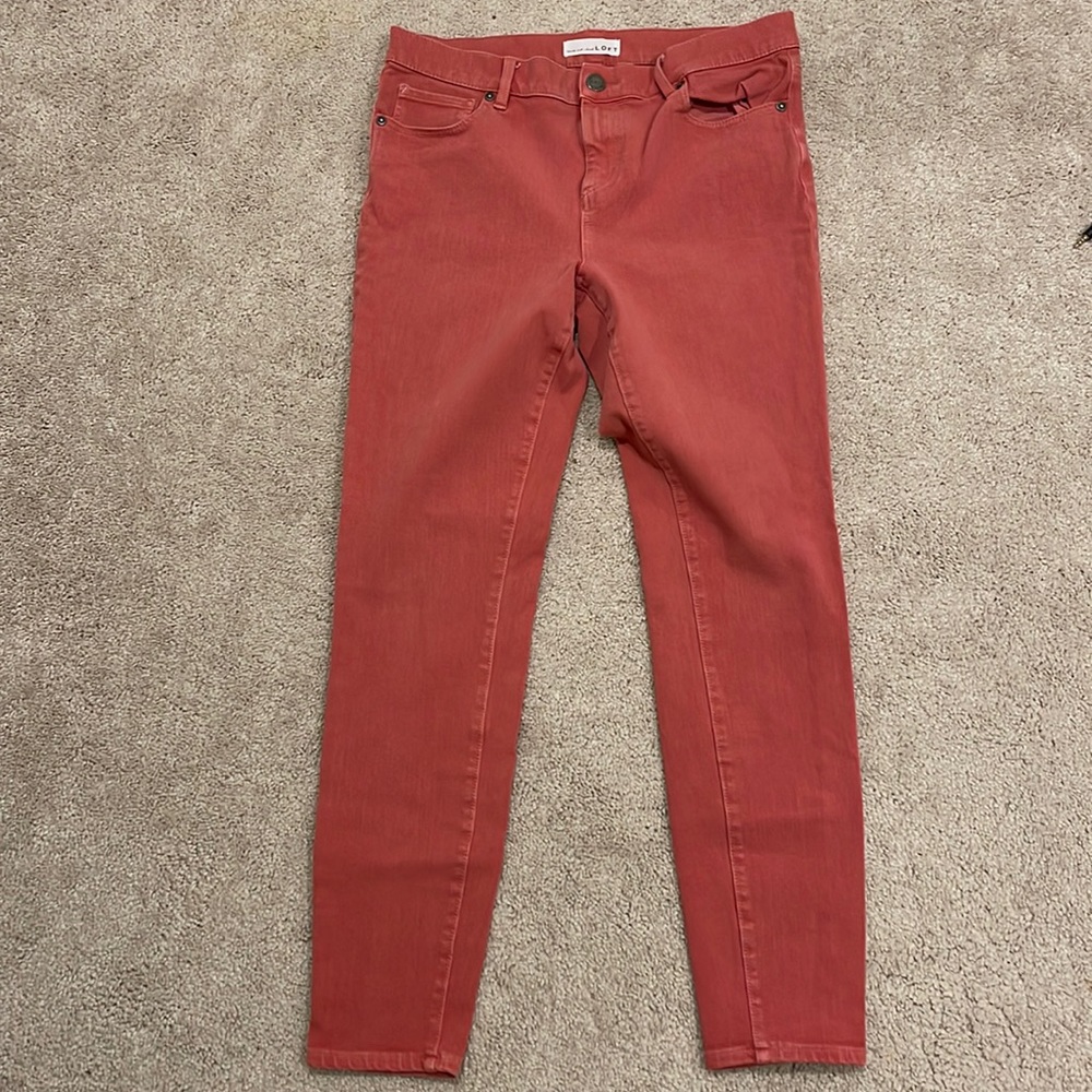 Loft pink skinny jeans
